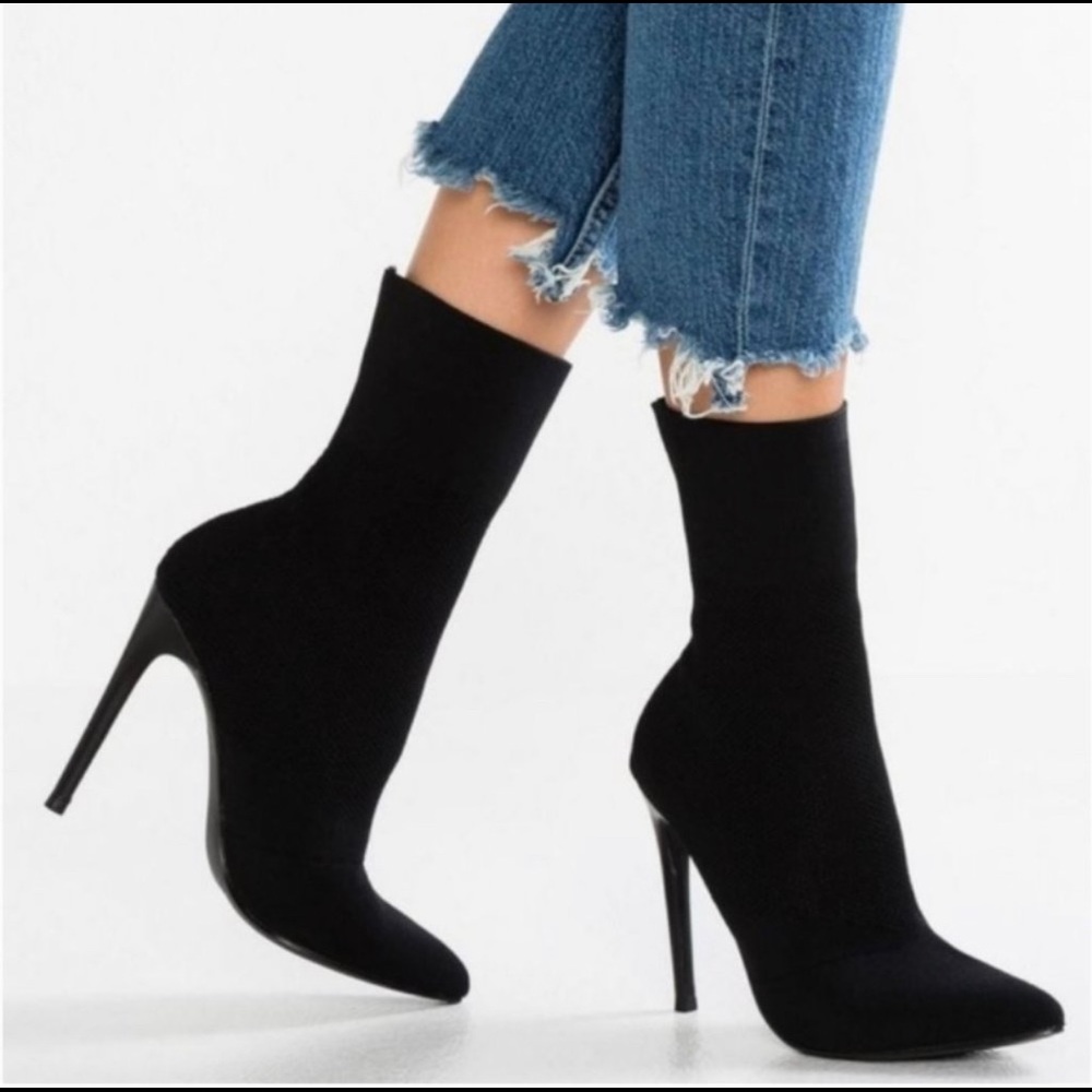 STEVE MADDEN Century Knit Sock Mid-Calf Boots Size 7.5